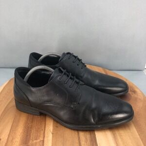 Bruno Marc Oxford Dress Shoes Mens 10 Black Vegan Leather Lace Up